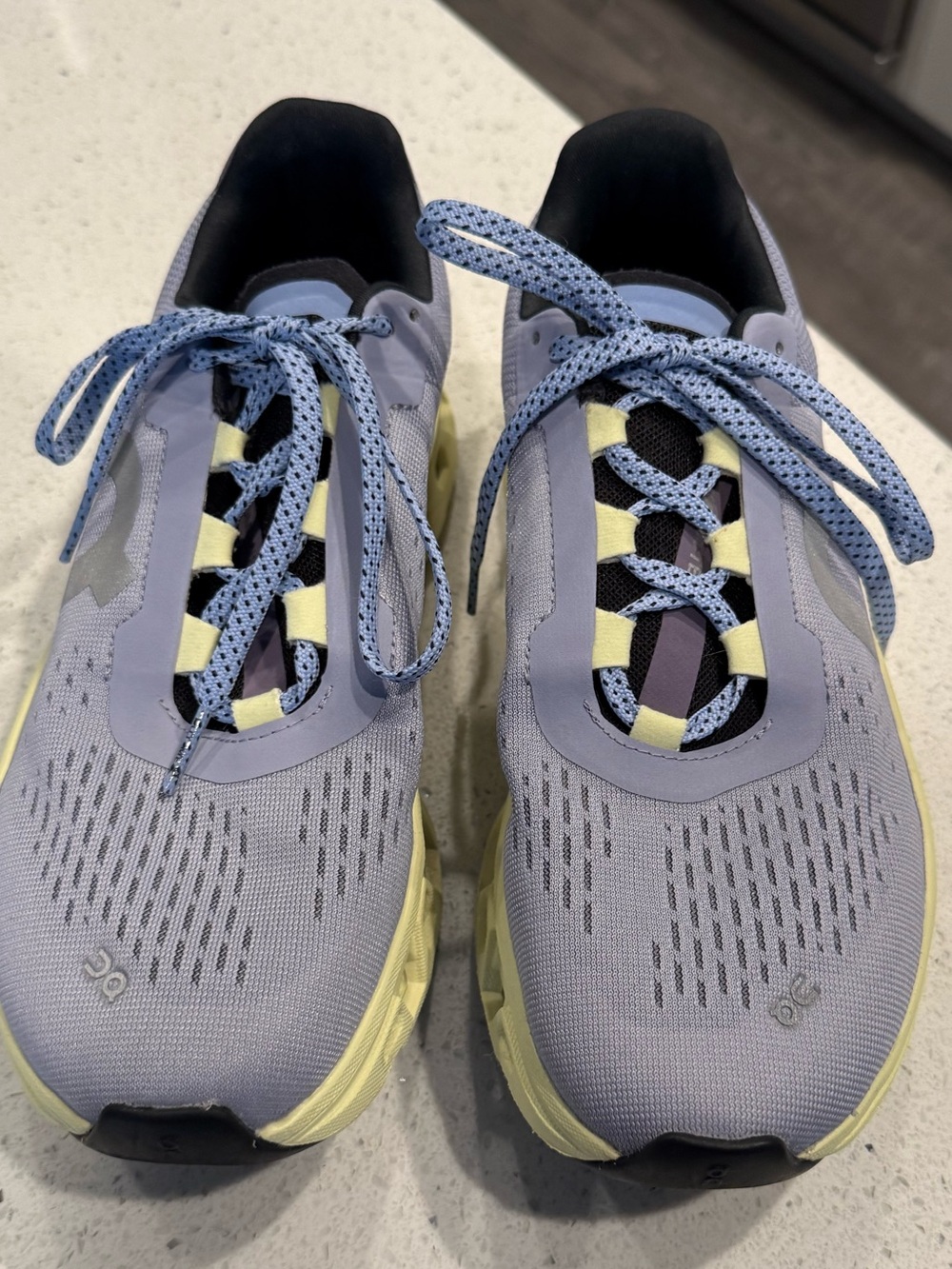 On Running Cloudmonster Women's Running Shoe in Nimbus Hay/Lavender 8.5